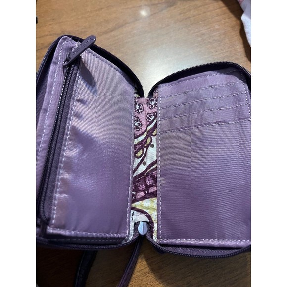 Thirty-One Women's Wallet - Purple Paisley Floral Phone Pouch - Picture 3 of 3